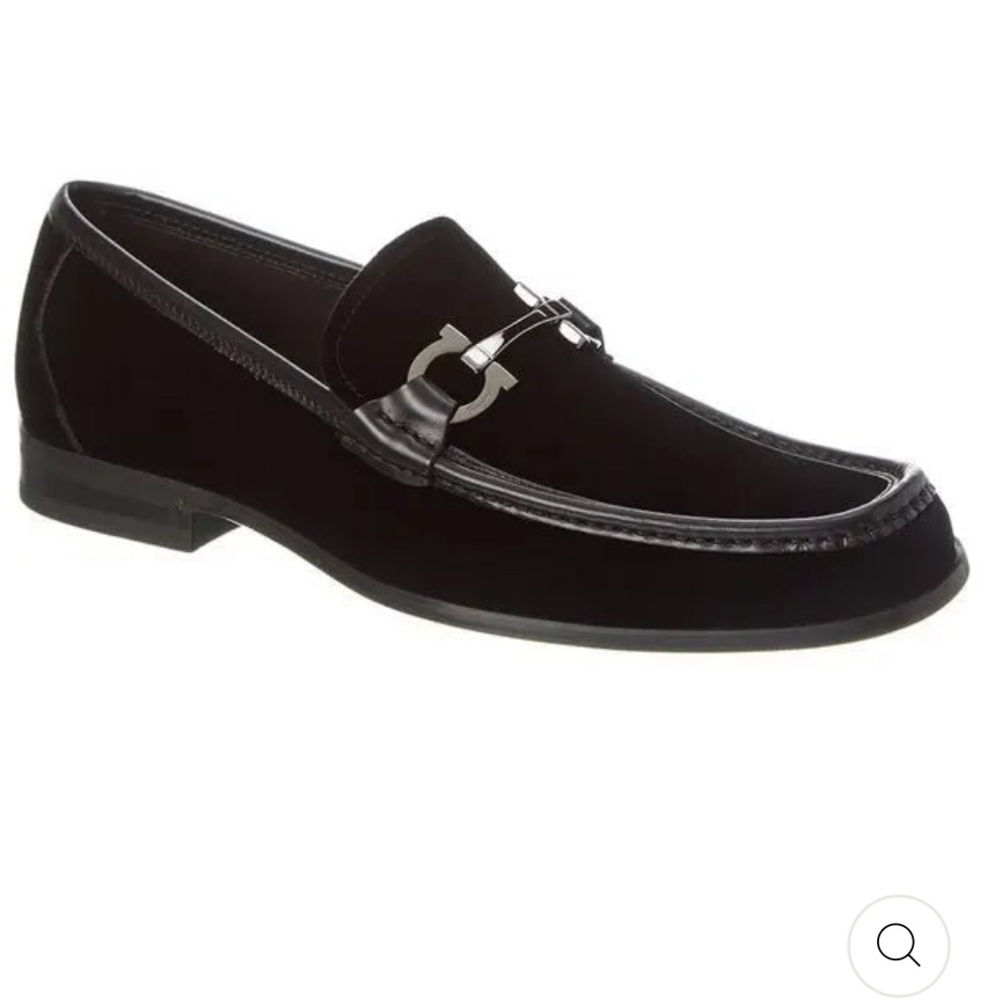 Salvatore Ferragamo Black Loafers Slip-Ons